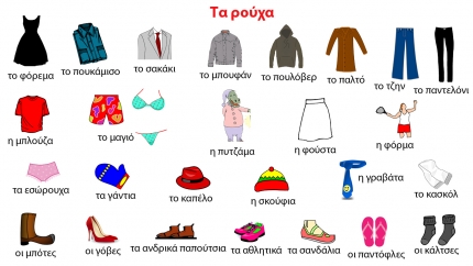 Греческий словарь. Одежда и обувь Греческий словарь. Одежда и обувь