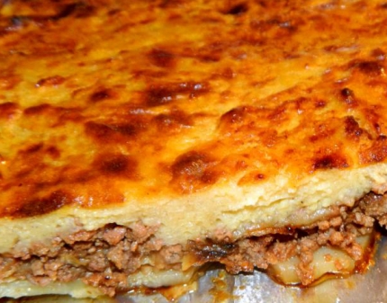 Греческая овощная запеканка с мясом мусака Греческая овощная запеканка с мясом мусака